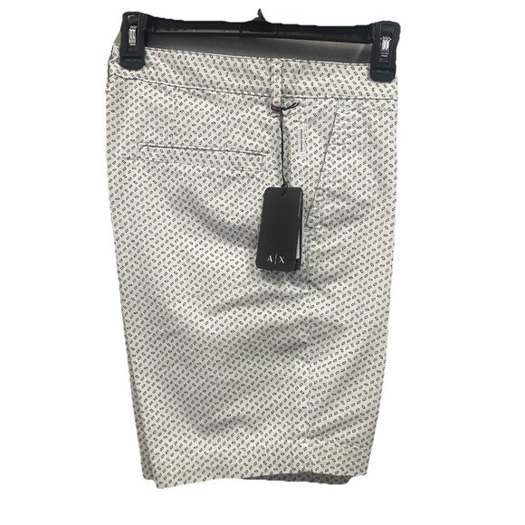 Armani Exchange A|X Men's Size 32 Black Geometric Logo Print 9" Inseam Shorts - Picture 4 of 10